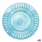 Plato Llano Quid Gaia Turquesa Plástico Ø 26 cm (12 Unidades)