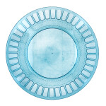 Plato Llano Quid Gaia Turquesa Plástico Ø 26 cm (12 Unidades)