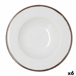 Plato para Pasta Bidasoa Orion Hydrozero Blanco Cerámica Ø 30 cm (6 Unidades)