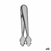 Pinzas para Hielo Kinvara 54396 54396 Plateado Acero Inoxidable 18,5 x 3,5 x 6 cm (12 Unidades)