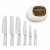 Juego de Cuchillos de Cocina y Soporte Smeg KBSF02CR Crema