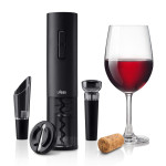 Sacacorchos Eléctrico con Accesorios para Vino UFESA EASY OPEN Negro ABS
