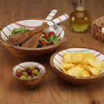 Set de Utensilios para Cocina Versa Flint Madera de mango 6 x 1 x 30 cm