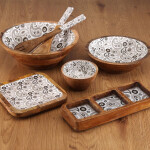 Set de Utensilios para Cocina Versa Glob Madera de mango 6 x 1 x 30 cm