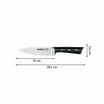 Cuchillo de Cocina Tefal K23203 Negro 7" Acero Inoxidable Plástico 15 cm