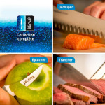 Cuchillo de Cocina Tefal K23203 Negro 7" Acero Inoxidable Plástico 15 cm