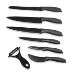 Cuchillo de Mesa Bravissima Kitchen Set de 7 cuchillos Titanium