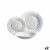 Vajilla Vivalto Azul Blanco Vidrio opalino Lluvia 18 Piezas (2 Unidades)
