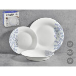 Vajilla Vivalto Azul Blanco Vidrio opalino Lluvia 18 Piezas (2 Unidades)