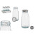 Botella de Cristal Vivalto Transparente Plateado PVC Metal Vidrio 250 ml (6 Unidades)