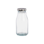 Botella de Cristal Vivalto Transparente Plateado PVC Metal Vidrio 250 ml (6 Unidades)