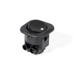 Interruptor Unipolar Dyal Negro P/Embut On/Off. Fijacion Tornillo.