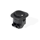 Interruptor Unipolar Dyal Negro P/Embut  On/Off. Fijacion Tornillo.