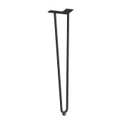 Pata Metálica Varnia Xl En Varilla De Acero - Acabado Negro Mate H720 Mm