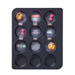 Moldes para Magdalenas Pyrex Magic Negro 31 x 26 x 4 cm (6 Unidades)
