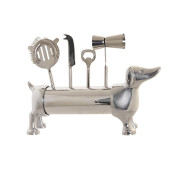 Set de Coctelería DKD Home Decor 37 x 9 x 18 cm Plateado Acero Inoxidable