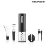 Sacacorchos Eléctrico Recargable con Accesorios para Vino Corklux InnovaGoods