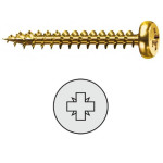 Tornillo Pozidriv Latonado Cabeza Redonda Spax-S 2,5-16 (100 uds.)