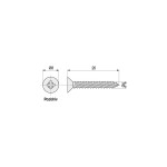 Tornillo Rosca Madera Cabeza Plana Pozidriv 4-20 +++ (1000 uds.)