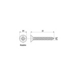 Tornillo Madera Cabeza Plana Pozidriv 3-20 +++ (1000 uds.)