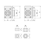 Juego Cazoletas Zamak Enderezador Puerta Placa Superior Y Placa Inferior Sueltas