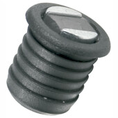 Cierre Magnético Embutir. Goma/Neopreno Y Metálico. Mate En El Cuerpo. Negro. Puerta Pasante. Diámetro 14Mm