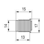 Iman Redondo Embutir Ø14X13Mm Negro K-10 Corto