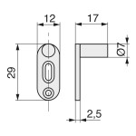Tope Para Cerradura Falleba Bicromatado