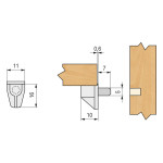 Soporte Estante Safeti. Plástico, Blanco D5Mm (100 uds.)