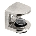 Soporte Estante Cristal Filo Para Tornillo Niquel  Regulable. (100 uds.)