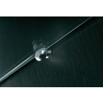 Soporte Estante Cristal Piv.5 Niquel Con Goma  Con Goma Transparente. (100 uds.)
