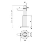 Pata Telescopica 13-20Cms Cabine Inoxidable Para Tablero De 13Mm.-