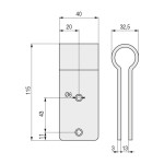 Pinza Tubo-Tablero 13Mm. Cabine Inoxidable