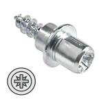 Tornillo 5,8X20 Zincado Para Soporte Flipper Rosca Madera D.4Mm (100 uds.)