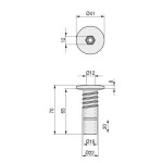 Casquillo Rosca Madera Embutir, De Plástico Para Mecanismos De Sofás Intra  Con Tapa Embellecedora Inox.