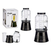 Jarra de Cristal Transparente Vivalto DW6004S-1 Negro Transparente Metal Cristal Plástico 3,8 L Enfriador