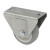 Rueda Fija Truman Aro De Goma Gris D39 H48 Soporte De Acero Zincado.