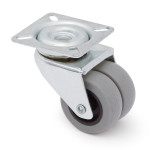 Rueda Giratoria Celia Aro Doble Goma Ø50 Plástico Capacidad Carga 60Kgs.