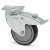 Rueda Giratoria Agila+ Aro De Goma Ø100 Plástico Con Freno Zincado Aro De Goma Polipropileno, Antihuella Y Anthilo.