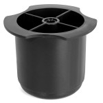 Pata Plástico Prima Ø56 H60 Negro  Para Tornillo Rosca Madera