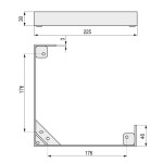Pata Metalica Templa 225X225 H30 Niquel Satinado