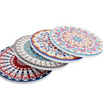 Posavasos DKD Home Decor Mandala 4 Unidades (10,8 x 10,8 x 0,7 cm)