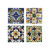 Posavasos DKD Home Decor Azulejo 4 Unidades (10,8 x 10,8 x 0,7 cm)