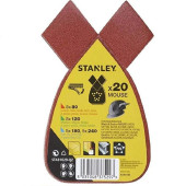 Pack 20 Lijas P/Mouse B&D G/Surtido 5Xg80, 5Xg120, 5Xg180, 5Xg240