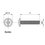 Tornillo Tirador Combo Zincado 4-8 (Valido Para Guia Canal 17/27) (100 uds.)