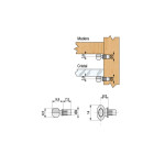 Soportes Para Estante Cristal 3Mm Bronce Con Goma Negro (100 uds.)