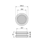 Tirador Ø56 Puerta Corredera Cristal Cabine