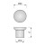 Pomo Acero Inoxidable Rami D13 20Mm. H17