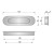 Tirador Embutir Ovalado 155X45X19 Inoxidable C/M Con Muelle. Inoxidable 304.
