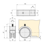 Rueda Nido Toscana Gris Sp40 Sin Freno Para Embutir. Sin Freno.